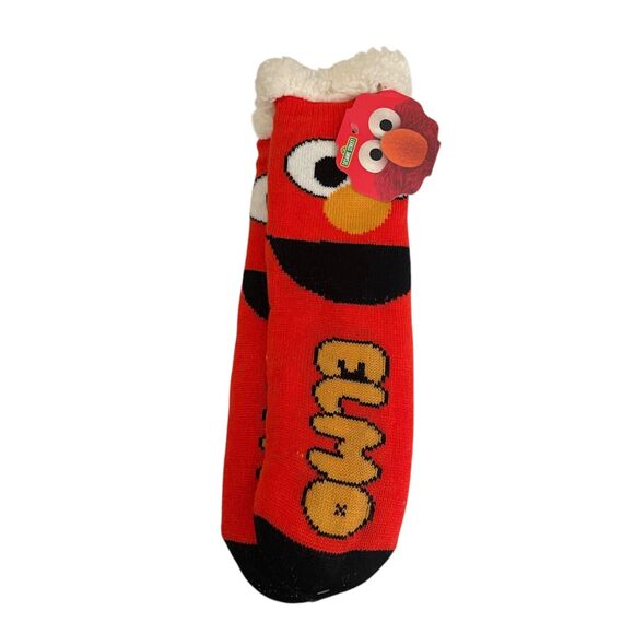 Sesame Street Accessories - Sesame Street Elmo Sherpa Socks NWT One Size Fits Most OSFM Red Winter